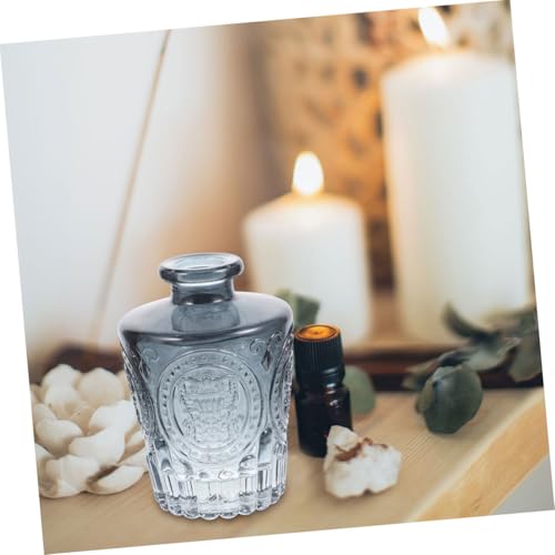 Flacons diffuseurs en verre bleu lot de 4 pour diffusion de parfum maison - 8