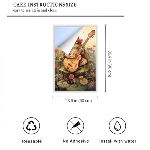 Película para ventana decorativa privacidad 23.6x35.4 pulgadas miniatura 2