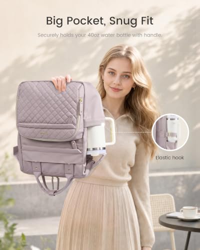 Image of LOVEVOOK Laptop Backpack Women Quilted Teacher Nurse Work Backpack Purse