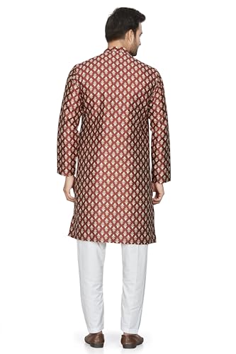 Image of BE ACTIVE Cotton Jacquard Blend Kurta for Men | Traditional and Elegant Design| Indian Kurta| | Full Sleeve Kurta| Classic Ethnic Elegance Green