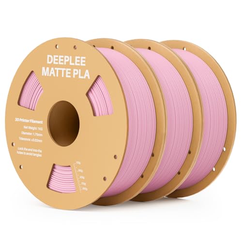DEEPLEE Matte PLA Filament 1.75mm 3D Printer Filament, Dimensional Accuracy +/- 0.02mm, Fits for Most FDM 3D Printers Sakura Pink 3kg