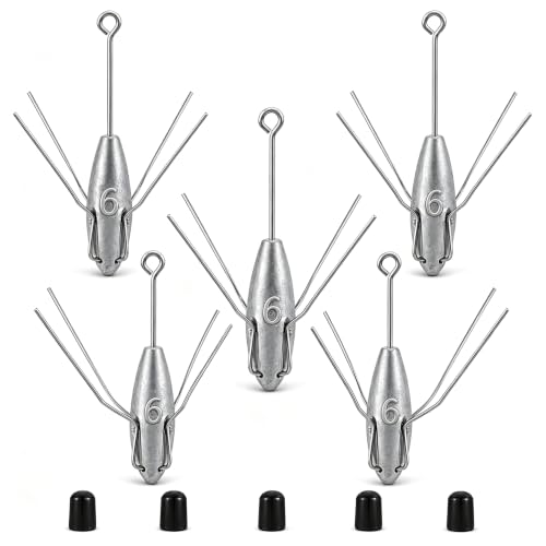 TKHDBF Sputnik Sinkers Long Tails Fishing Weights for Surf and Pier Fishing