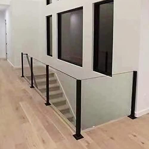 Poste para sistema de barandilla de vidrio de 80 cm, acabado cuadrado de gama alta 6