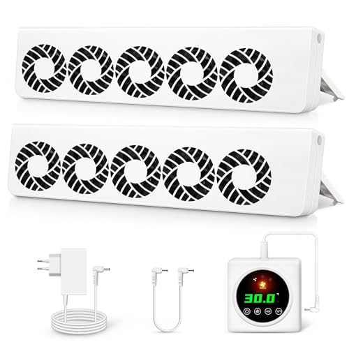 Risparmiare energia: utilizzare le ventole del radiatore per risparmiare energia e ridurre i costi di riscaldamento fino al 20%. Con 10 ventole migliorate all'interno dei radiatori e 3 modalità di velocità, il dispositivo si adatta ai diversi volumi della stanza. (con 1 spina di alimentazione)