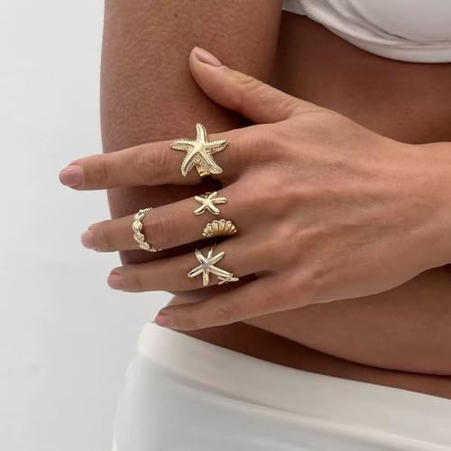 Image of Shining Diva Fashion Combo Set Gold and Silver Plated Rings for Women and Girls Stylish