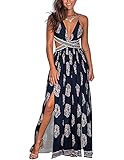 🌴Stil: Casual & Freizeit. Die langen Sommerkleider gestalten schlanke sexy Figuren, um attraktiv und scharmant auszusehen. Die Floral Maxikleider sind chic und modern.
