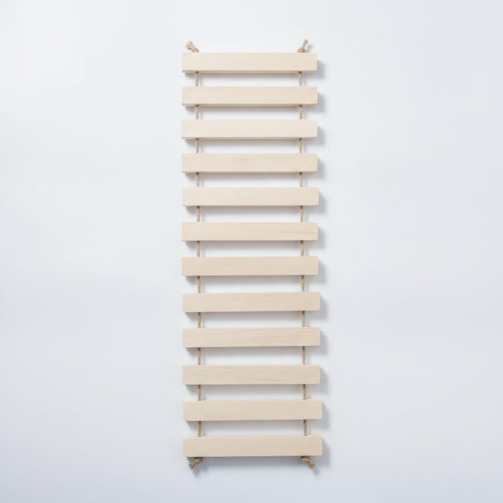 Kletterrampe aus Und Hanfseil als Katzenkletterhilfe mit Haengematte Und Fuer Wohnung Flur Und Balkon, 1 Meter Himmelsleiter (kann als Hängebrücke verwendet Werden)