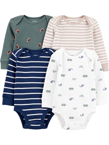 Image of Simple Joys by Carter's Baby Boys' 4-pack Long-sleeve Bodysuit