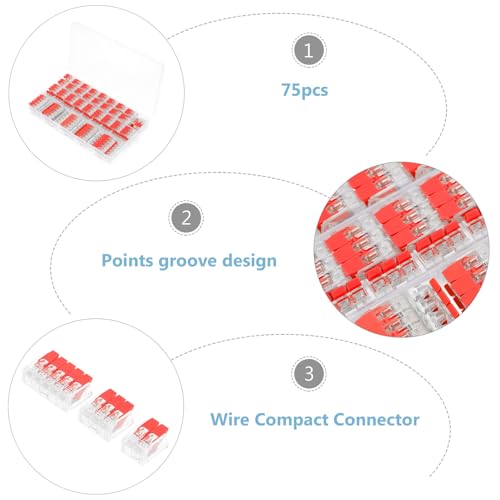 Conectores de cables eléctricos de cobre rojo compactos bloque de conexión para iluminación de techo 7