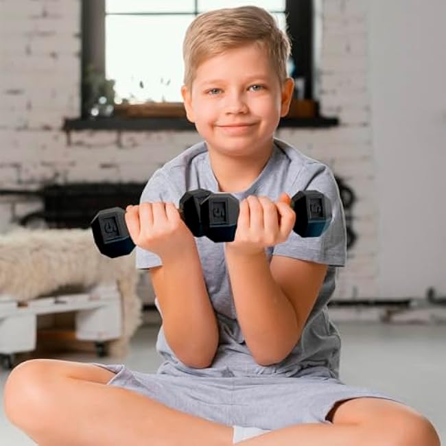 2PCS/Set Dumbbells for Children Plastic Kids Hand Weight Lifting Set Funny Weights Fitness Toddler Home Gym Exercise Barbell Workout Equipment Kindergarten Sport Toys