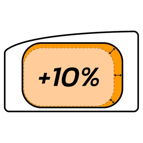 CARAMAZ Sonnenschutz Auto Baby mit UV Schutz, Reach Zertifiziert - Opti-Dark - GSM100+ inkl. Saugnapf - Verdunklung 51x31cm, 2 Stück