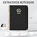 Nicpro Spiral Notebook 8.5'' x 11'', A4 Large Black Hardcover Notebook Journal for Women Men, 300 Page 100 GSM Paper, College Ruled Notebook for School Note Taking Work Business Journal Daily Writing