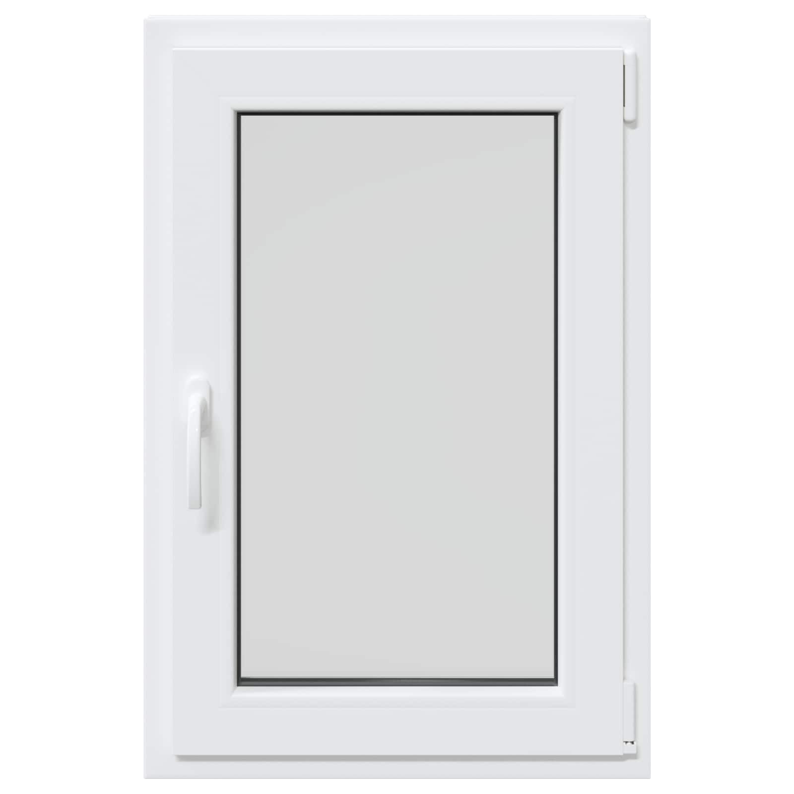 vidaXL Ventana de sótano RISOR 60 x 80 cm PVC y Vidrio Blanco, Sótano, Aislante Térmico Moderno y Duradero para Ventanas Eficientes, Accesorios de Vidrio PVC Aislantes