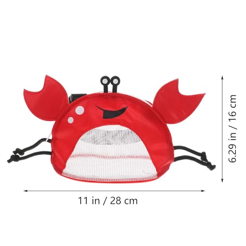 Toyvian Crab Beach and Girls Mesh Shell Collection Bag Beach Accessories for Vacation2