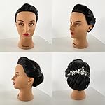 Hairingrid 26"-28" Mannequin Head Hair Styling Training Manikin Cosmetology Doll Head Synthetic Fiber Hair and Free Clamp Holder (Black) - Image 5