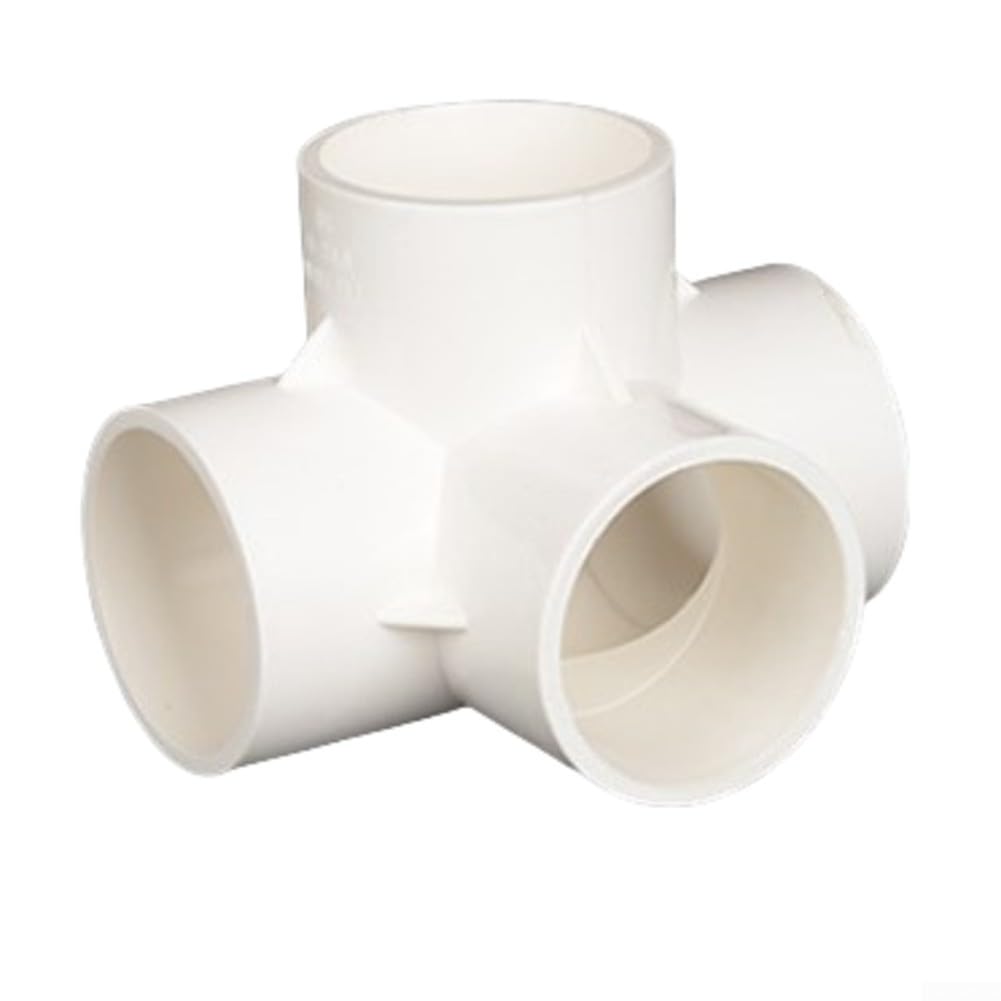 Raccords de tuyau en PVC à quatre voies 40/50mm robustes pour réseau d'eau intérieur