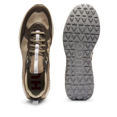 Image of HUGO Mens Running Style Mix Material Sneakers