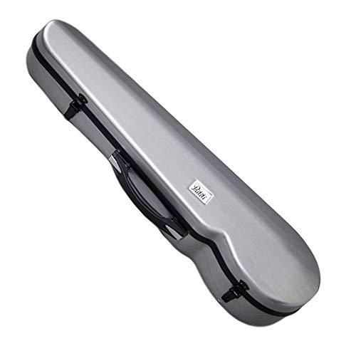 PAITITI Violin Shaped Full Size Durable Super Light Fiber Glass Case with Hygrometer Backpackable...