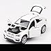 Miniatures 1:32 pour BMW pour X6 Simulation Jouet Voiture Modèle Alliage Son Et Lumière Retirer Enfants Jouets Cadeau 4 Porte Ouverte Jouet (Color : White)