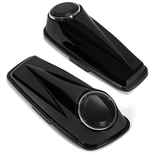 Tapa de alforja para altavoz Kojem, compatible con modelos Touring 2014-2022 FLT, FLHT, FLHTCU, FLHRC, Road King, Road Glide, Street Glide, Electra Glide y Ultra-Classic, par negro, 2 piezas miniatura 7