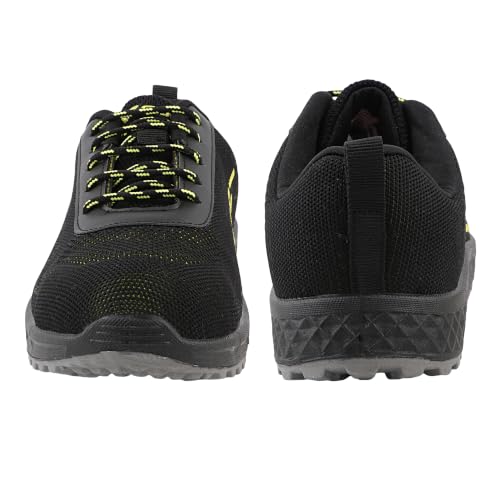Image of FUEL Armour-1-DD Knitted Fabric Safety Shoes for Men Industrial PVC Double Density Sole, Steel Toe & Energy Absorption Shoe