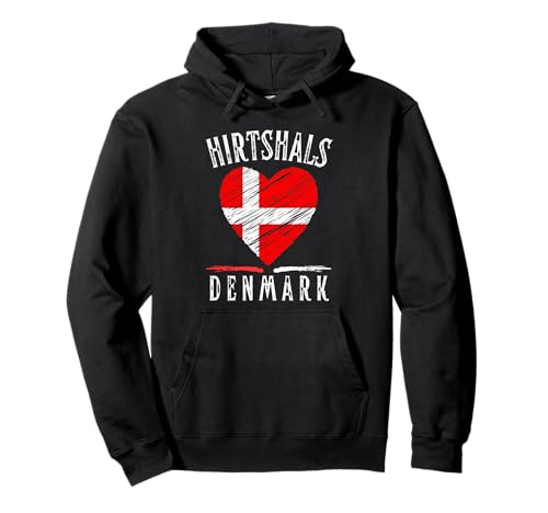 Denmark Flag Heart Hirtshals City Sudadera con Capucha