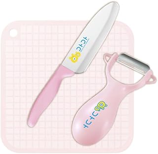 子供包丁 燕三条製 お手伝いセット まな板＆ピーラー付き 子供向け包丁 子ども包丁 日本製 両刃 左利き対応 キッズナイフ ステンレス 本格派 下村企販 安心 安全 金属加工の町 新潟 燕三条 国産 ピンク ブルー (ピンク)