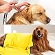 HTRTRR Schnell trocknendes Handtuch für Hunde, 2 Stück Haustier- und Hundehandtücher aus Super-Mikrofaser, weich, bequem und saugfähig (Gelb-Grün, 60 x 120 cm)