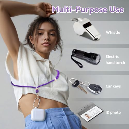 Image of VVAAGG Cell Phone Lanyard for iPhone: Crossbody Phone Strap Adjustable Neck Wrist Strap Anti Theft Long Lanyard Travel Essential for Women Most iPhone