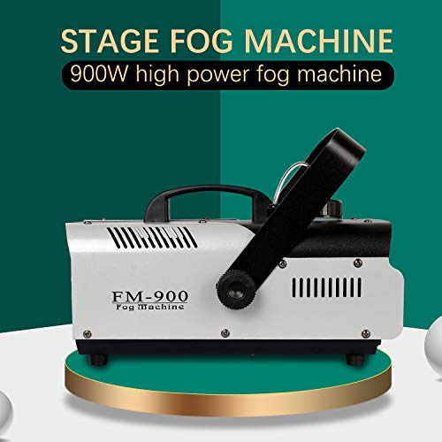 Wodesid 900W Fog Machine 6 LED Stage Smoke Machine Fogger Wireless Remote Controller for Wedding Theater Halloween Club DJ Celebration Party Weddings Stage Light Effect (900W)