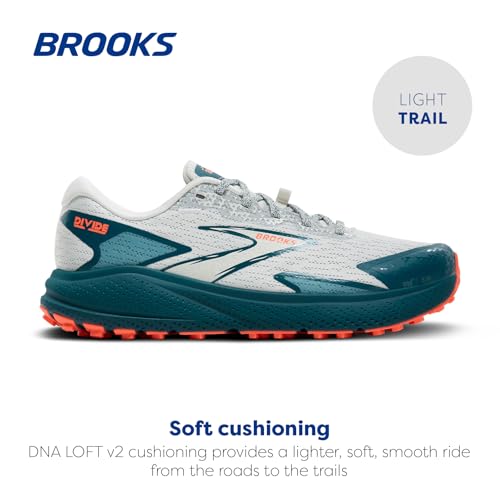 Brooks Brooks Women’s Divide 5 Trail Running Shoe - Bit of Blue/Legion Blue/Flame - 8.5 Medium