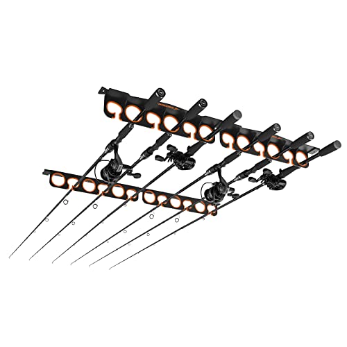 Image of KastKing Horizontal Fishing Rod Holder, Black, 2 Pack