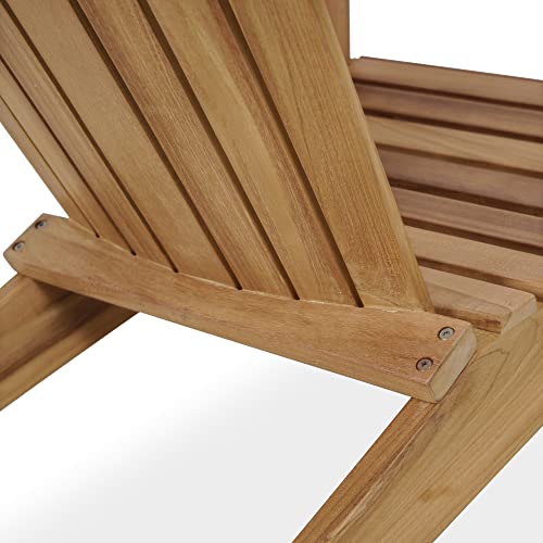 Otsun Teak Oversized Adirondack Chair [No Rot Or Fade], [ Ultra-Durable ] 100% Solid Grade-A Teakwood Patio Chairs Weatherproof For Outdoor, Yard, Poolside #TOP3