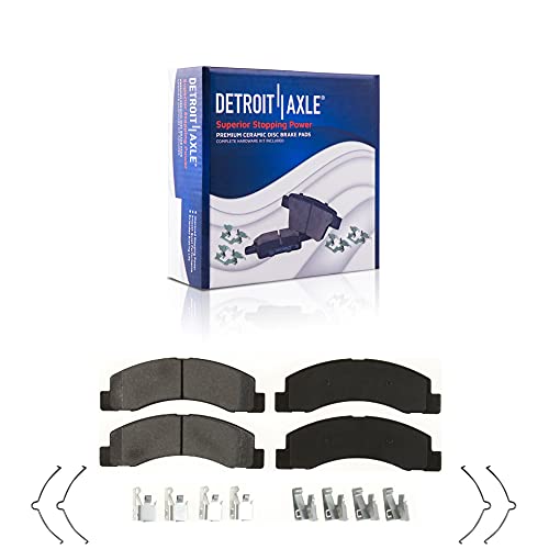 Image of Detroit Axle - Front Brake Kit for Ford 2000-2005 Excursion 1999-2004 F-250 F-350 Super Duty Disc Brake Caliper w /Bracket Ceramic Brake Pads w /Hardware 2001 2002 2003 Replacement