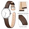 ANNEFIT Watch Straps for Men Women, Top Grain Leather Watch Band with Quick Release, Band Width 20mm with Rose Gold Buckle (Dark Brown) #2