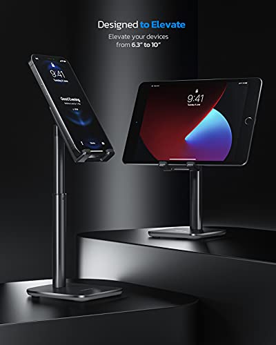Nulaxy Phone Stand, Height Angle Adjustable Cell Phone Stand, Phone Holder For Desk Compatible With Iphone12 Mini 11 Pro Xs Xs Max Xr X 8 7 6 6S Plus, All Smartphones (4-8 Inches) - Black #TOP1