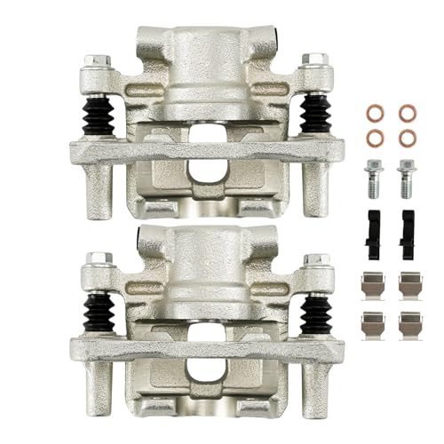 Image of KAX Disc Brake Caliper Assembly Fit for Patriot 2007-2017, Compass 2007-2017, Avenger 2008-2014, 200 2011-2014, Caliber 2007-2012, Sebring 2007-2010, Lancer 2008-2017, 18B5038+18B5039 Rear Side