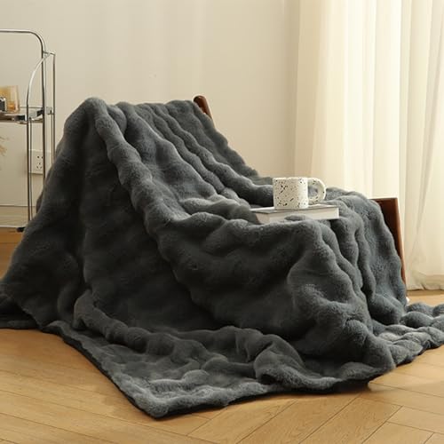 Plaid en peluche chaude et ensemble de coussin pour décoration - 7