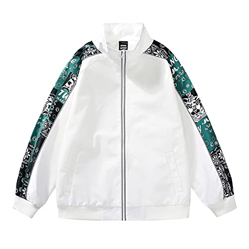 Veste bomber surdimensionnée Youllyuu pour homme en blanc taille M