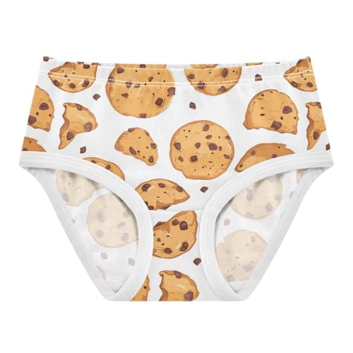 Wusikd Broken Chocolate Girls' Underwear Cotton Chip Cookies Girls Briefs Soft Toddler Underwear 2T