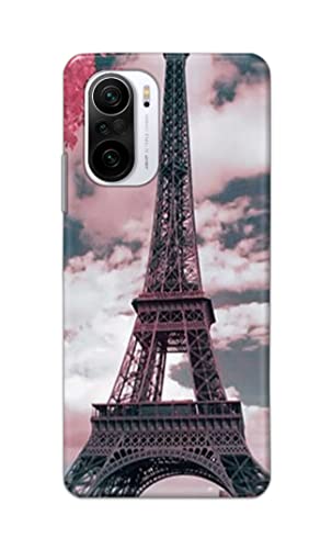 Image of Lovers Famous Place Eiffel Tower in Paris Hard Back Case Cover for Redmi K40 / K40 Pro / K40 Pro+ Back Cover -(J5) VNS2227