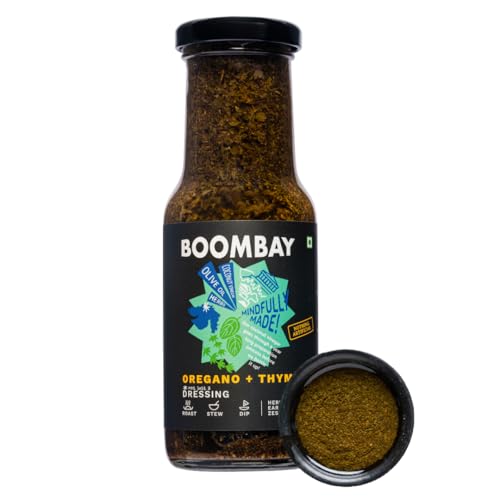 Image of BOOMBAY Oregano+Thyme Salad Dressing 220g | Nothing Artificial |No Bad Oils|Zero Sugar |Plant-Based|No Onion or Garlic| Use to top Pasta, Marinade for Roast, Dip with Snacks,Flavour Stew