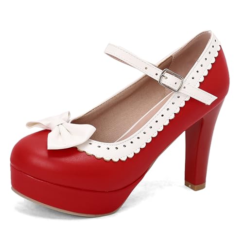 Chaussures Mary Jane Lizoleor à talon haut et finitions bout rond