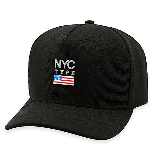 Boné New York Eua Nyc Aba Curvada Masculino Feminino Trucker Fitão Cor:Preto