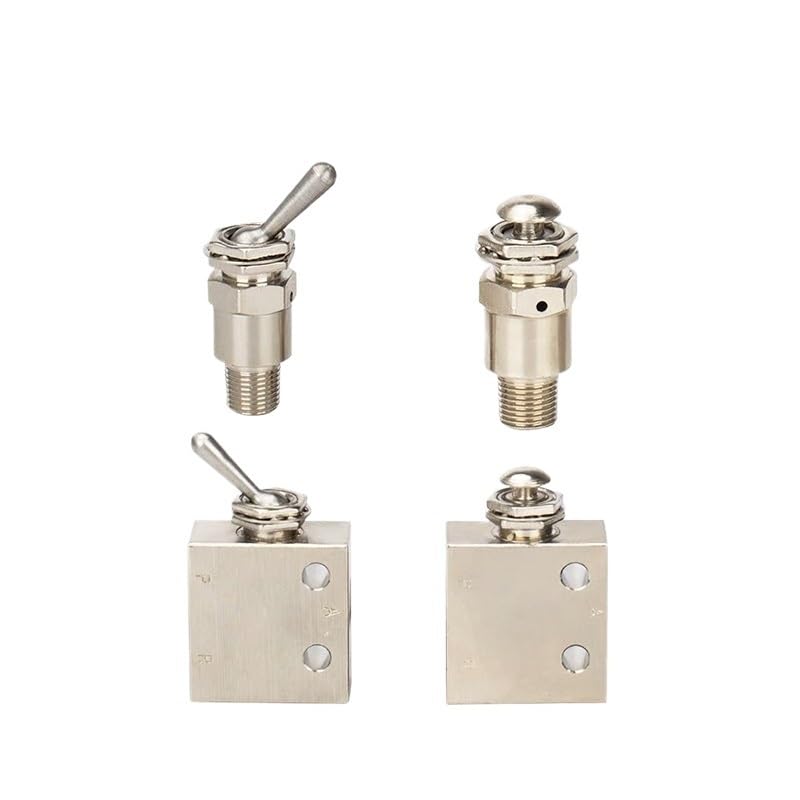 Air Pneumatic Mechanical Valve 2 Position 5 Way Toggle Button Switch TAC2-41V 31V 41P 31P 41PP TAC-4V 4P 3P 3V TV-3S(Color:TAC-3V)