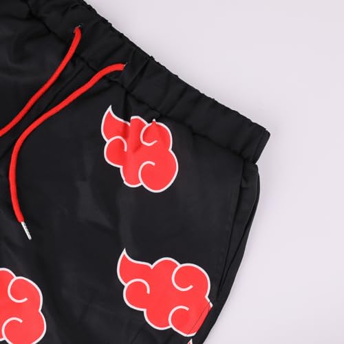 Rulercosplay Anime Double Layer Active Shorts with Phone Pocket Digital Printing 5'' Inseam Funny Board Shorts for Men, Boys3