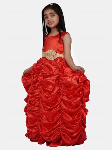 Image of SOFYANA Satin Formal Special Occasion Dress for A Young Girl Dressy Children's Wear Frock