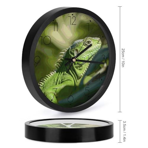 Horloge murale silencieuse sans tic-tac Green Lizard mécanique à piles