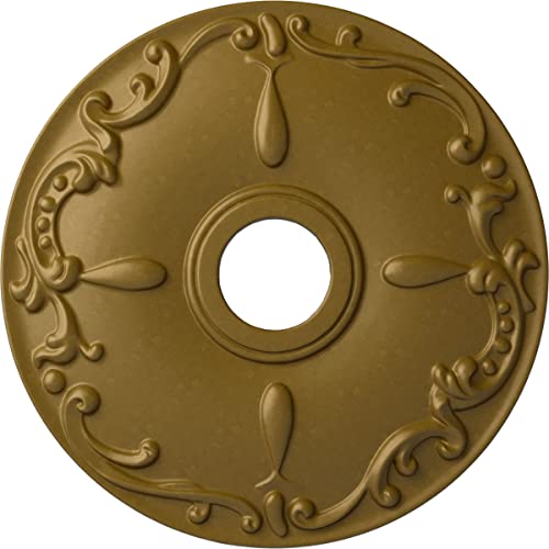 Ekena Millwork CM18KEGLS Kent Ceiling Medallion, 18" OD x 3 1/2 ID x 1 1/4 P, Gold