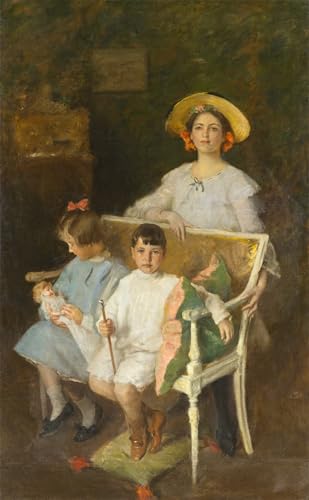 Tableau Groupe de portraits William Merritt Chase impression sur toile d'art murale 60x90cm